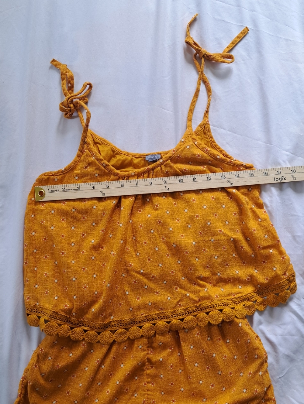 Aerie Golden Yellow Cami Romper Size XS - Boho Festival - Picture 4 of 12